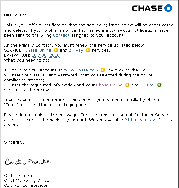Avoiding Chase Bank Checking Account.